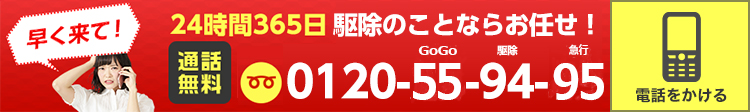 駆除のことならお任せ
